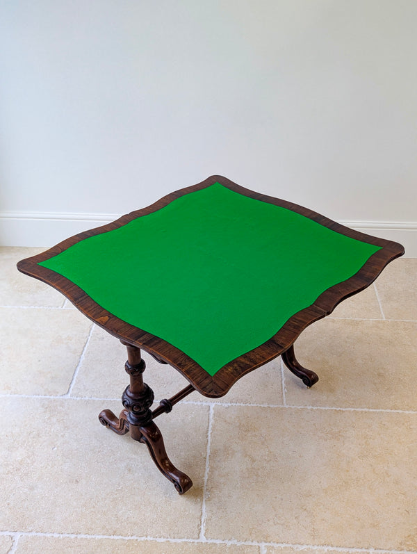 Antique Victorian Rosewood Card Table c.1860