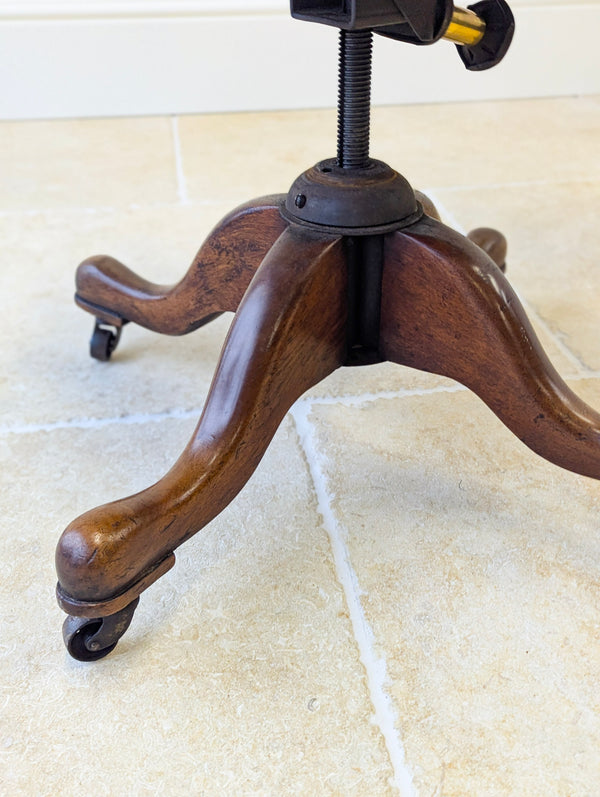 Antique Edwardian Mahogany Swivel Desk Chair c.1910