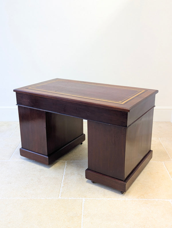 Antique Victorian Mahogany Pedestal Desk c.1890
