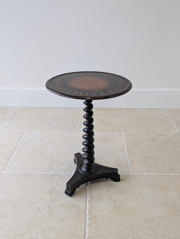Antique Victorian Japanned Tripod Occasional Table c.1880