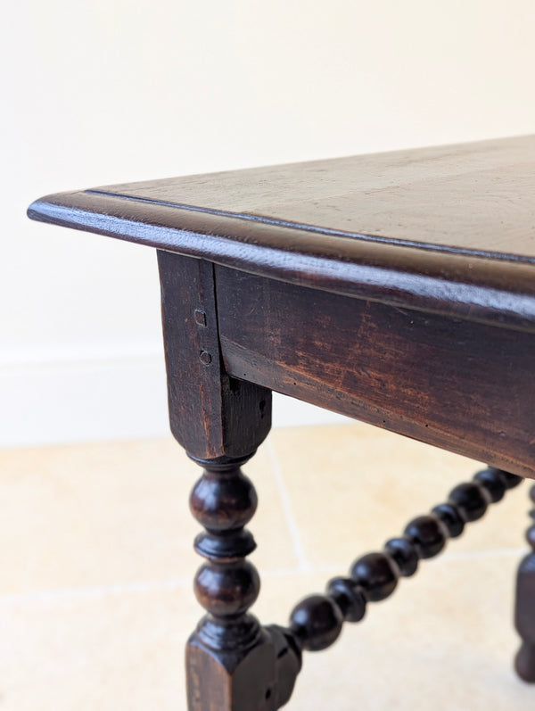 Antique English Oak Side Table c.1710