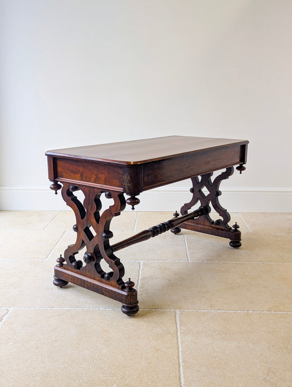 Antique Victorian Rosewood Library Table c.1870