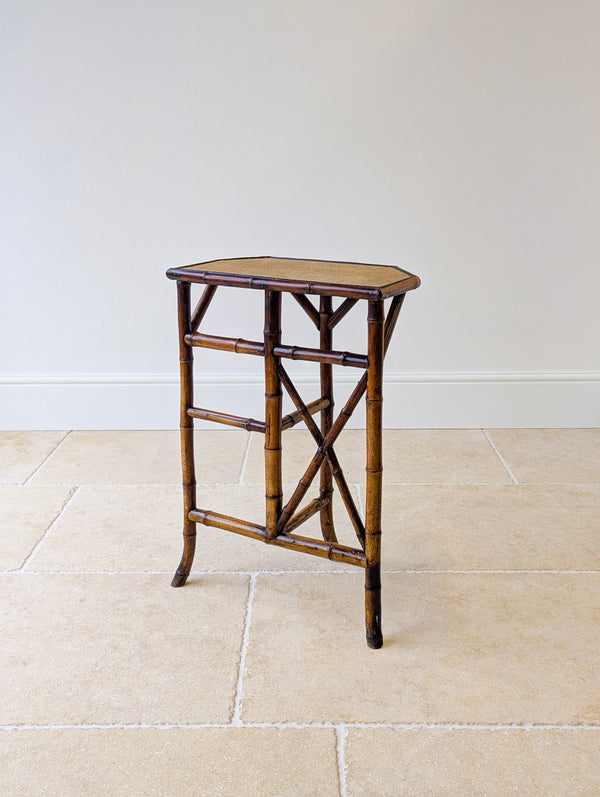 Antique Victorian Bamboo Side Table c.1890