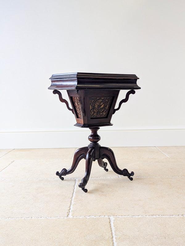 Antique Victorian Rosewood Sewing / Reading Table c.1850