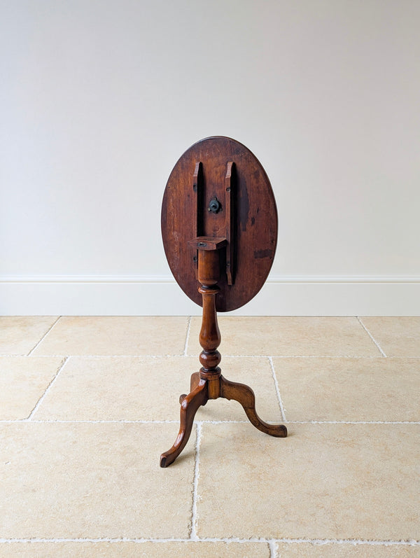 Antique Georgian Mahogany Oval Tilt-Top Tripod Wine Table c.1820
