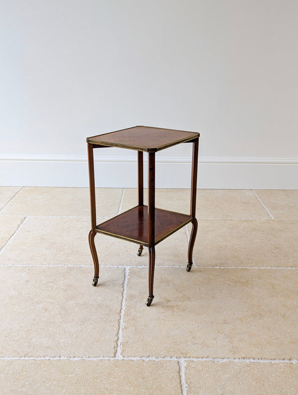 Antique Victorian Mahogany Two-Tier Occasional Table by W. Turner Lord & Co c.1880