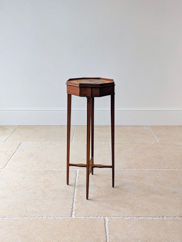 Antique Georgian Mahogany Octagonal Sheraton Urn Stand c.1780