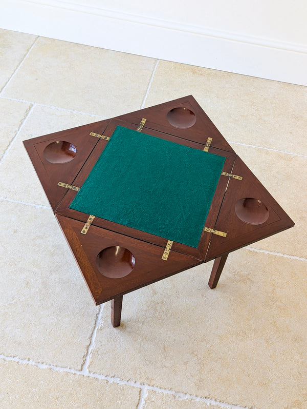 Antique Edwardian Mahogany Diminutive Envelope Card Table c.1910