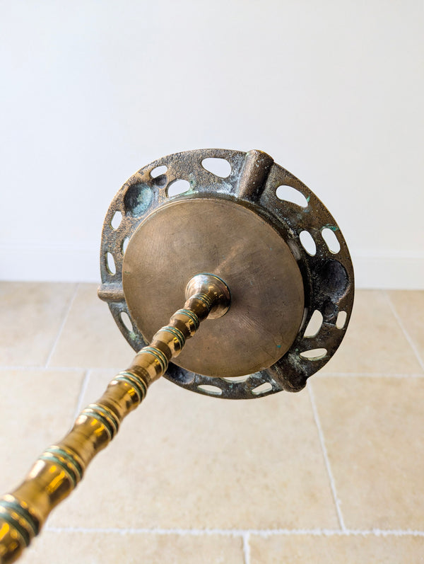 Antique Early 20th Century Brass Tortoise Floor-Standing Cigar Stand c.1920