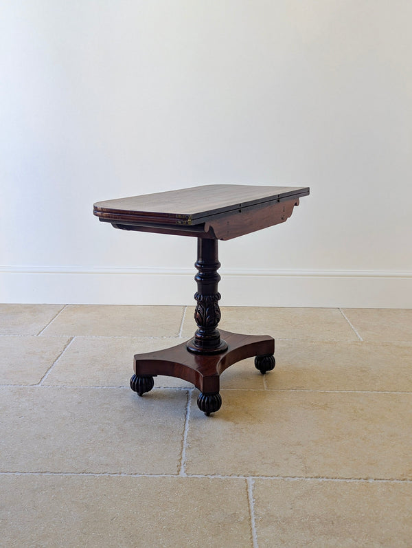 Antique William IV Mahogany Fold-Over Tea Table c.1830