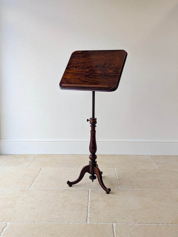 Antique William IV Rosewood Reading Stand & Occasional Table c.1830