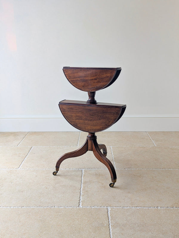 Antique Regency Mahogany Drop-Leaf Dumb Waiter c.1820