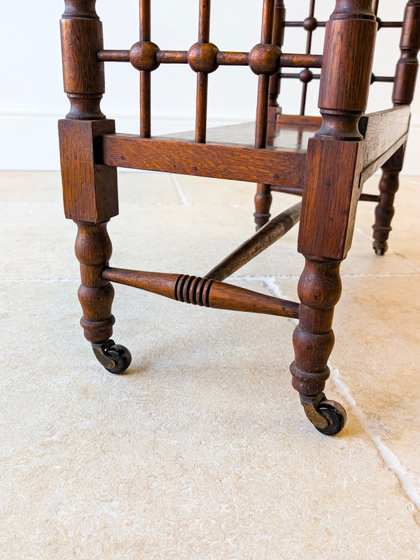 Antique Arts & Crafts Oak Liberty & Co. Reading Table Bookstand c.1900
