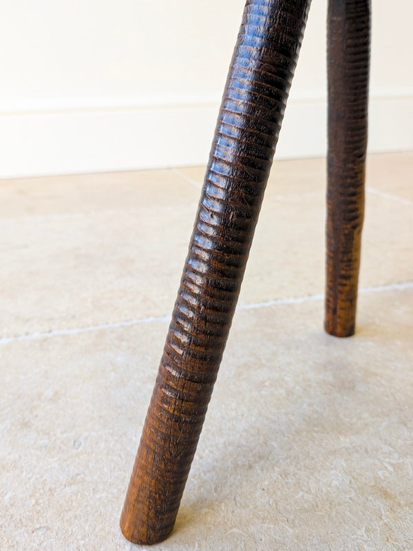 Antique Victorian Elm & Ash Cutler’s Stool c.1850