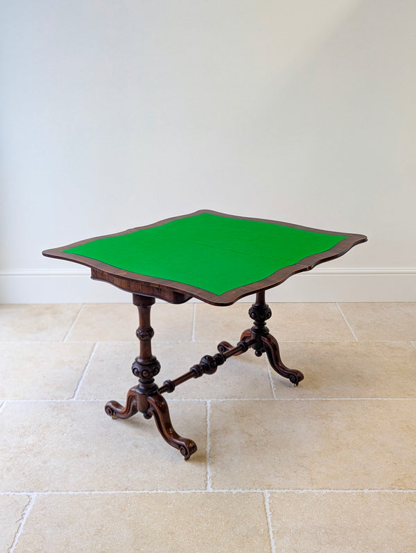 Antique Victorian Rosewood Card Table c.1860