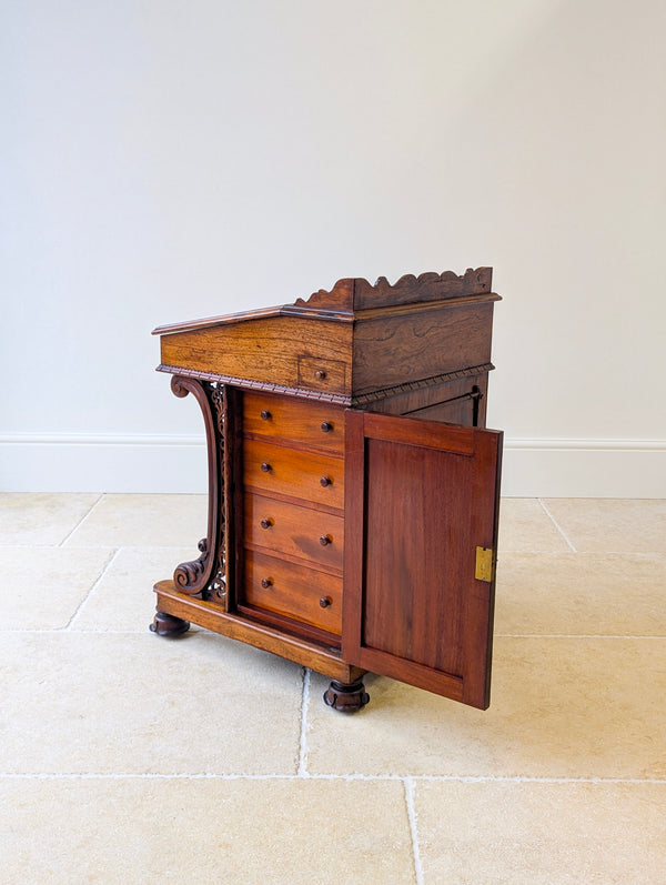 Antique William IV Rosewood Davenport Desk by W&C Wilkinson c.1835