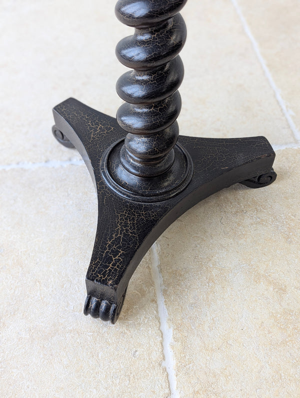 Antique Victorian Japanned Tripod Occasional Table c.1880