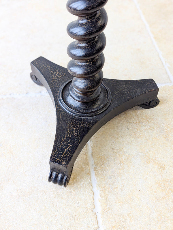 Antique Victorian Japanned Tripod Occasional Table c.1880