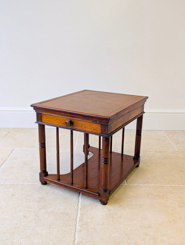 Antique Victorian Mahogany Library Chairside Reading Table c.1890
