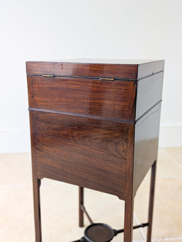 Antique Georgian Mahogany Gentleman’s Bedside Washstand c.1800