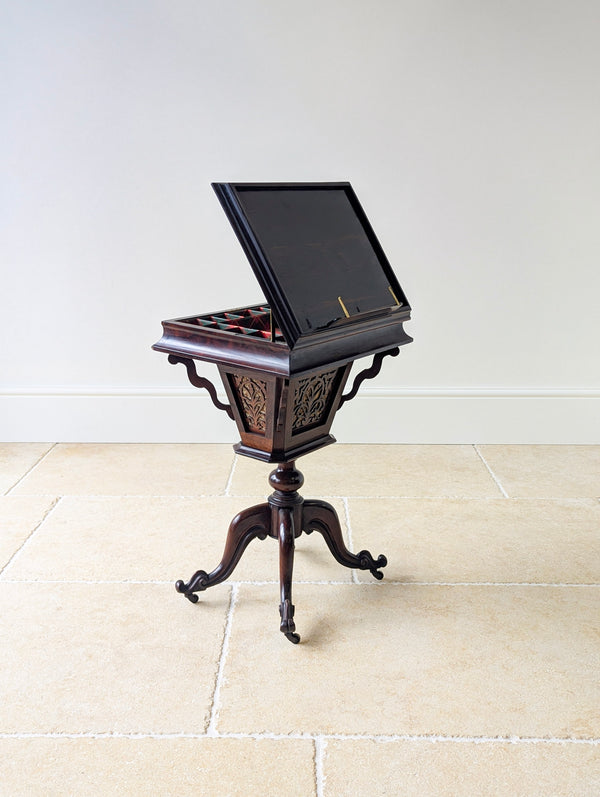 Antique Victorian Rosewood Sewing / Reading Table c.1850