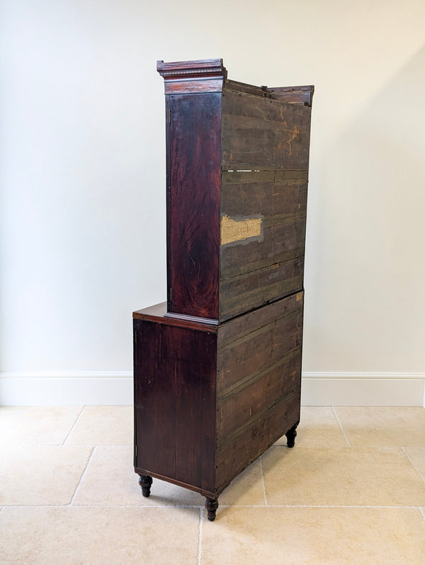 Antique Georgian Mahogany Bookcase Cabinet c.1800
