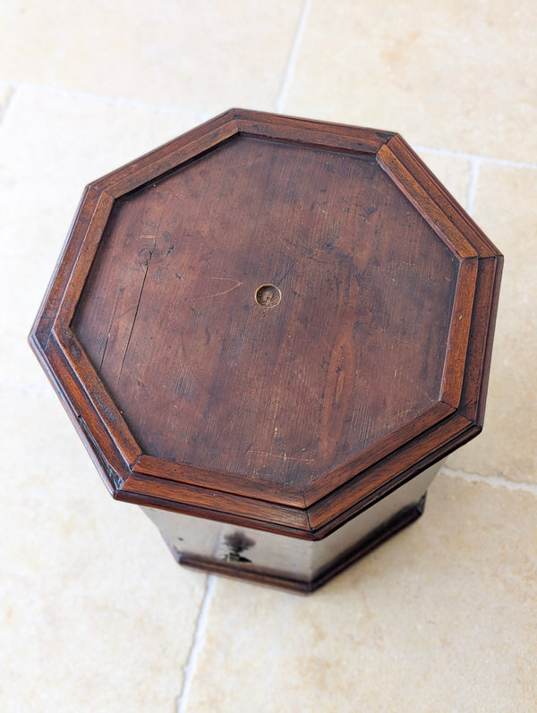 Antique George III Brass-Bound Mahogany Octagonal Cellaret c.1790