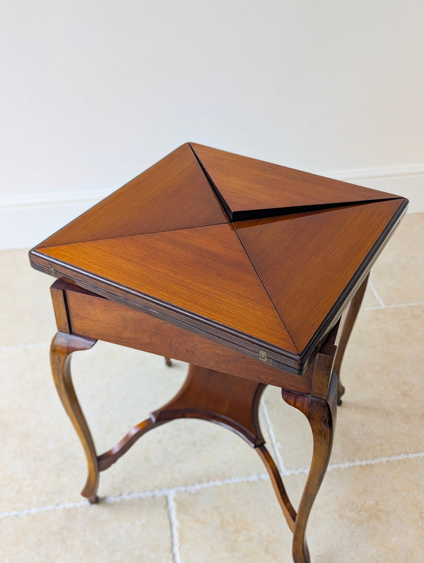 Antique Edwardian Mahogany Envelope Card Table c.1905