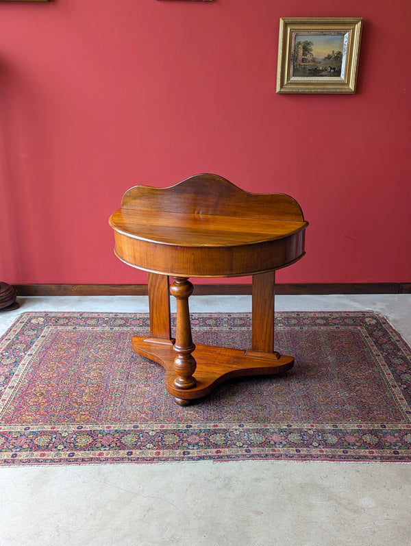 Antique Victorian Mahogany Demilune Console / Hall Table