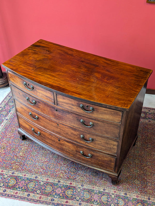 Antique Georgian Mahogany Bow Front Chest of Drawers