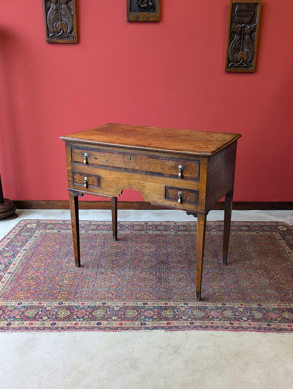 Antique 18th Century Georgian Welsh Oak Country-Made Lowboy Table