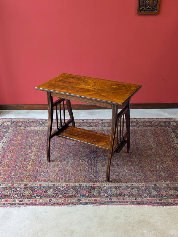 Antique Victorian Inlaid Rosewood Occasional Table