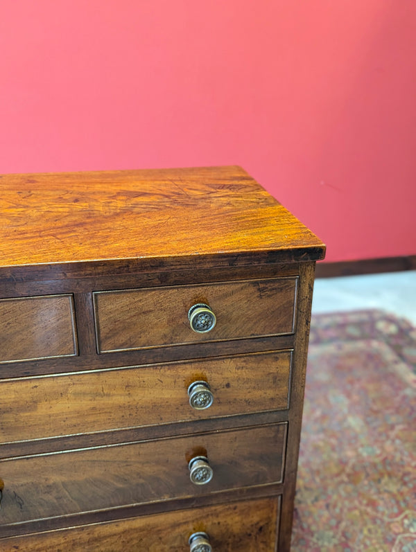 Antique Georgian Mahogany Small Chest of Drawers