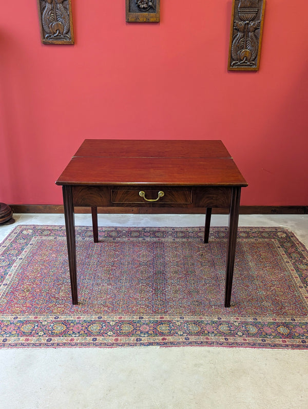 Antique Georgian Mahogany Fold Over Tea Table