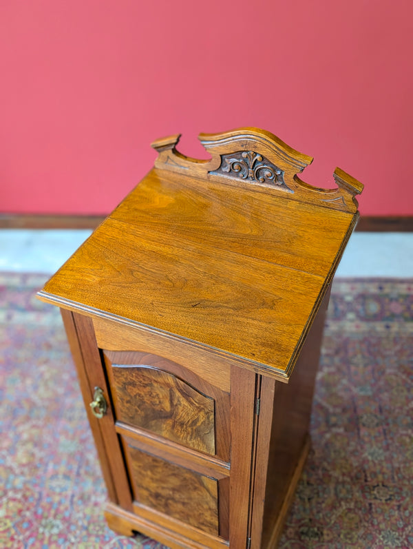 Antique Edwardian Walnut Pot Cupboard Bedside