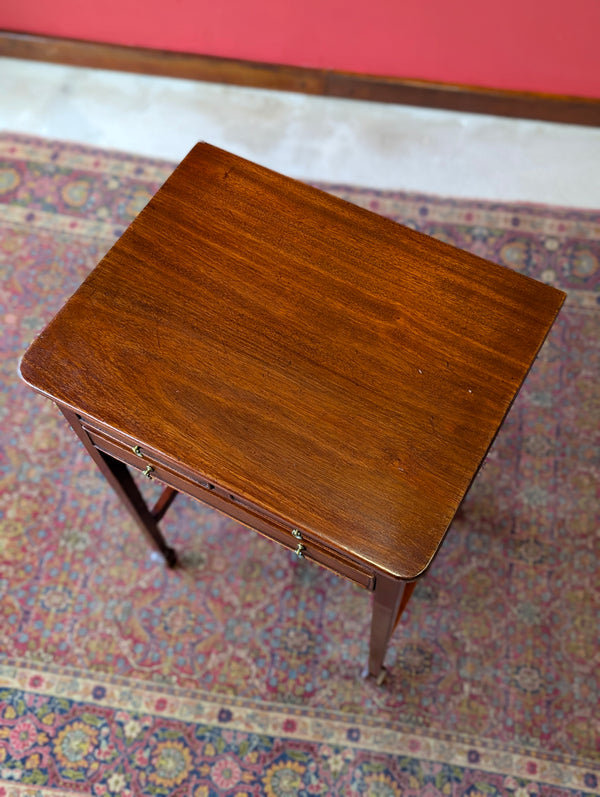 Antique Early 20th Century Side Table with Drawers / Bedside