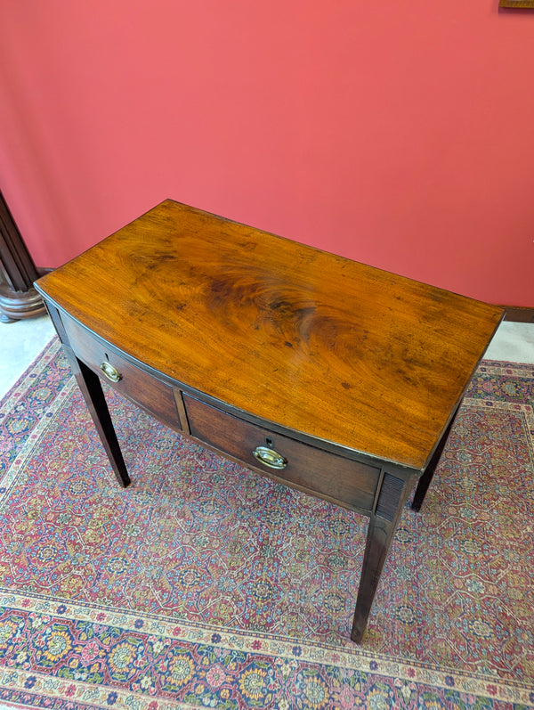 Antique Georgian Mahogany Bow Front Side Table Circa 1820