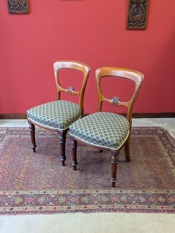 Pair of Antique Victorian Walnut Parlour Chairs