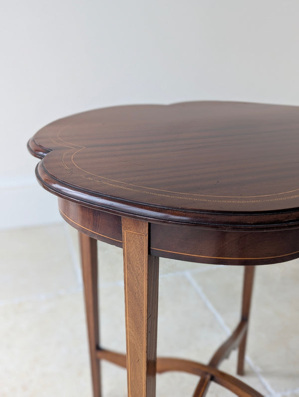 Antique Edwardian Mahogany Quatrefoil Occasional Table c.1905
