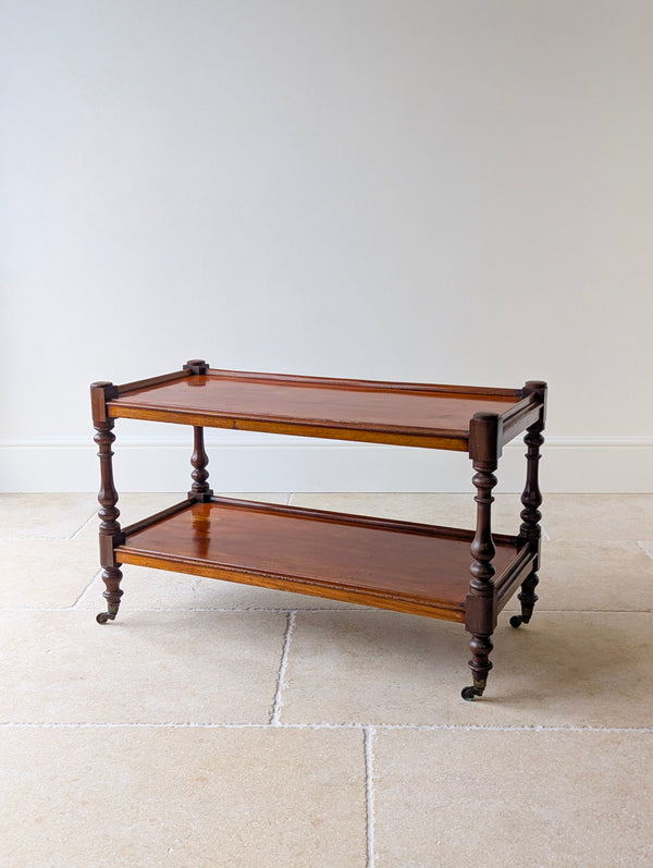 Antique Late Victorian Mahogany Two-Tier Serving Stand c.1880