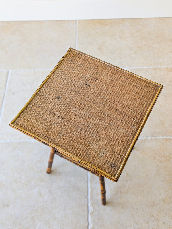 Antique Victorian Tiger Bamboo Occasional Table c.1890