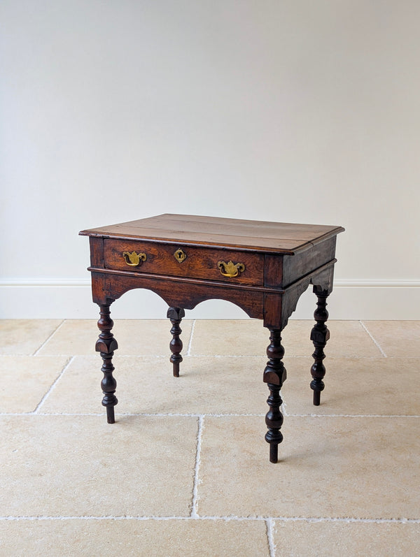 Antique Early 18th Century Oak Side Table c.1710
