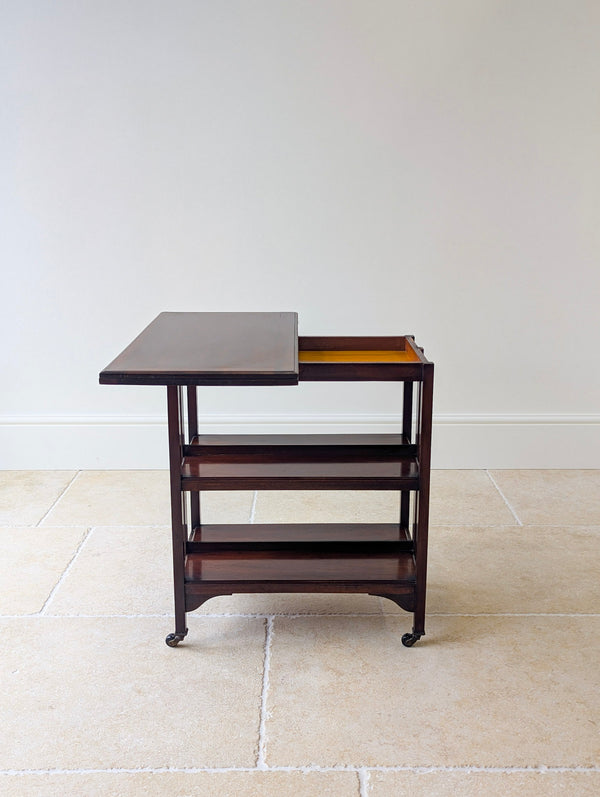 Antique Mahogany Card Table with Bookshelf Base c.1920