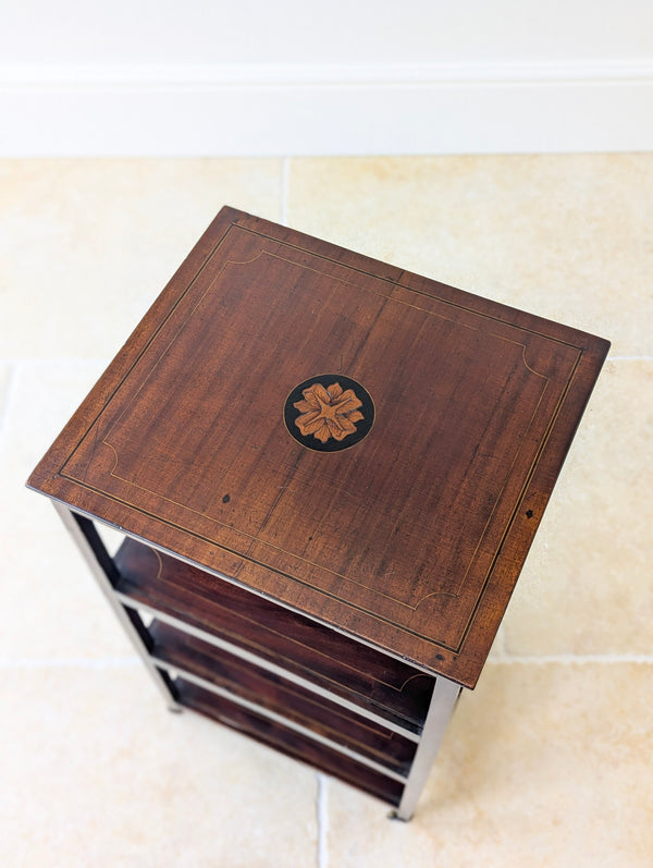 Antique Edwardian Sheraton Revival Mahogany Whatnot c.1905