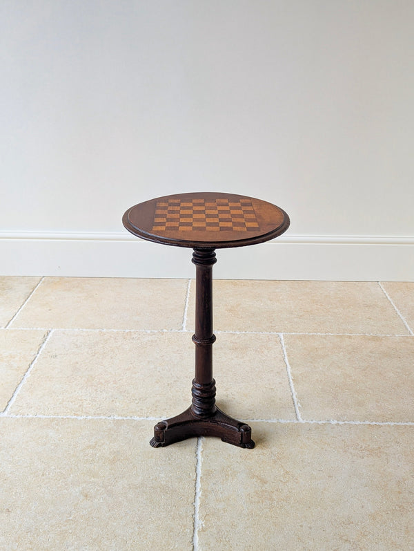 Antique Victorian Mahogany Games Table with Inlaid Chess Board c.1890