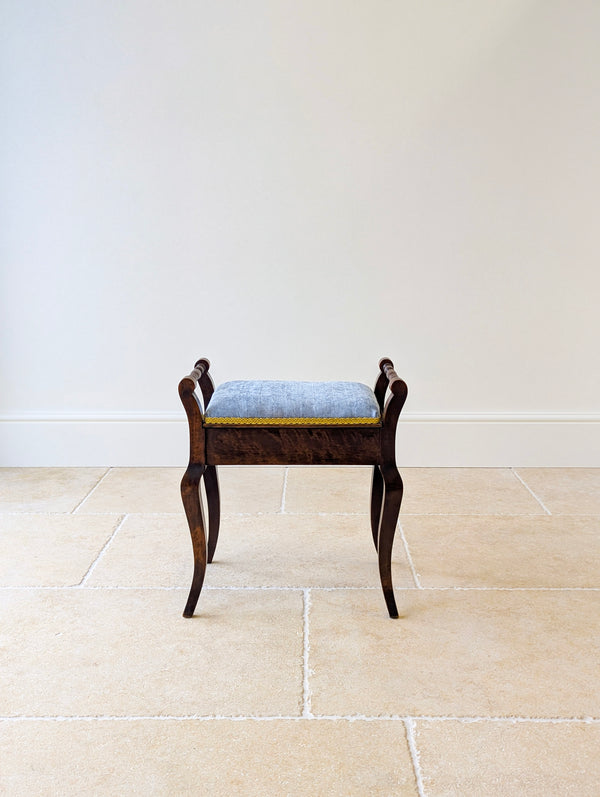 Antique Victorian Mahogany Piano Stool with Storage c.1890