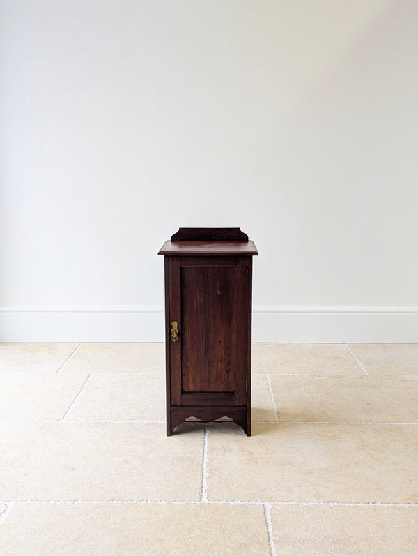 Antique Late Victorian Mahogany Bedside Cupboard c.1890