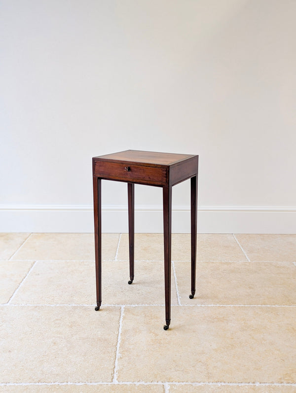 Antique Scottish Regency Satin Birch Table with Lateral Slide c.1810