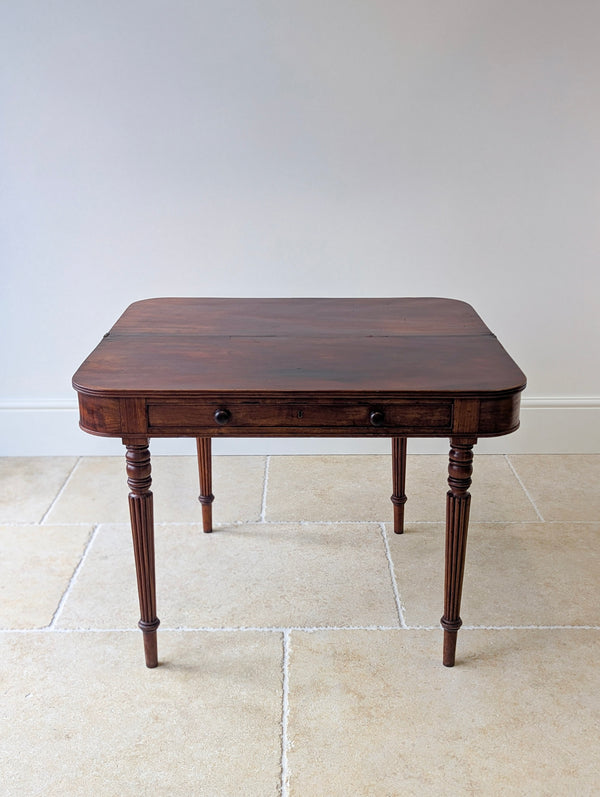 Antique Regency Mahogany Fold-Over Tea Table c.1820