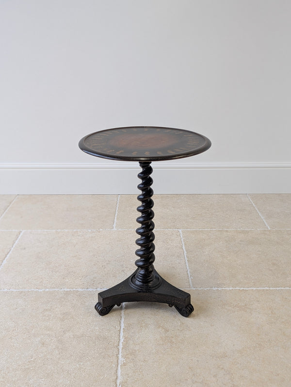 Antique Victorian Japanned Tripod Occasional Table c.1880